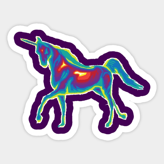 Heat Vision - Unicorn Sticker by SevenHundred